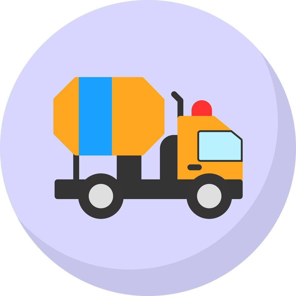 Cement Truck Vector Icon Design