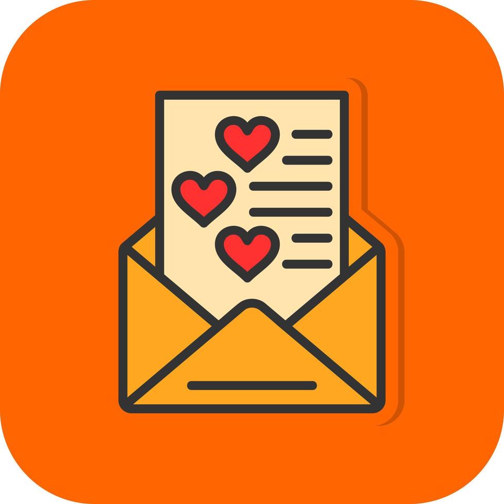 diseño de icono de vector de carta de amor