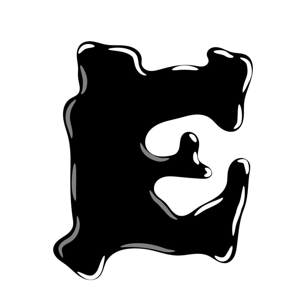 typography. graffiti. calligraphy. alphabet. letter e vector