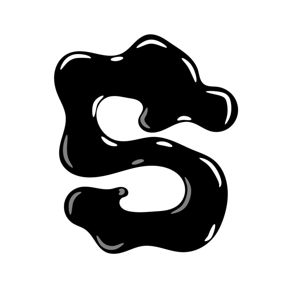 typography. graffiti. calligraphy. alphabet. letter s vector