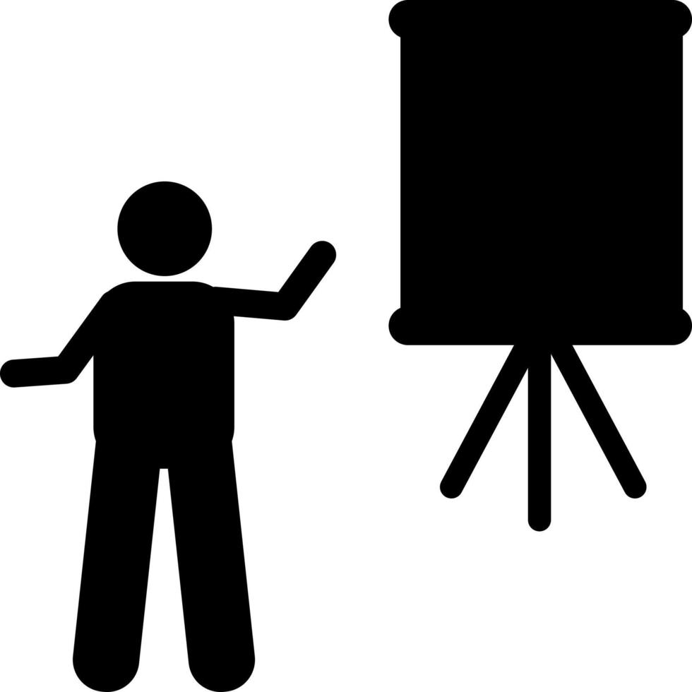 stickman illustration. teach. presentation. lecture. speech. campaign. vector