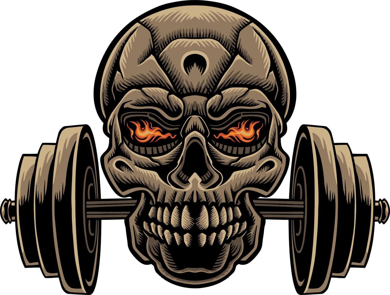 skull head vector design