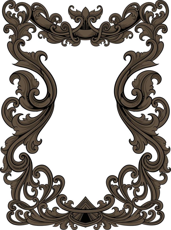 luxury ornamental classic vector engraved frame