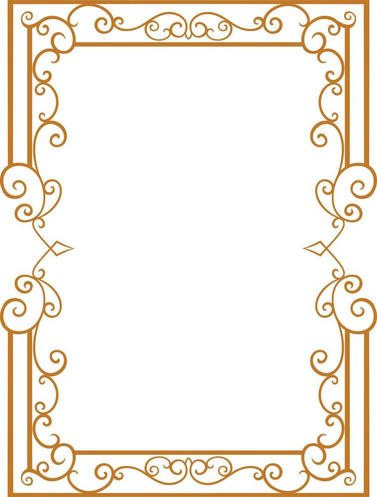 simple classic ornament frame design engraved color vector editable