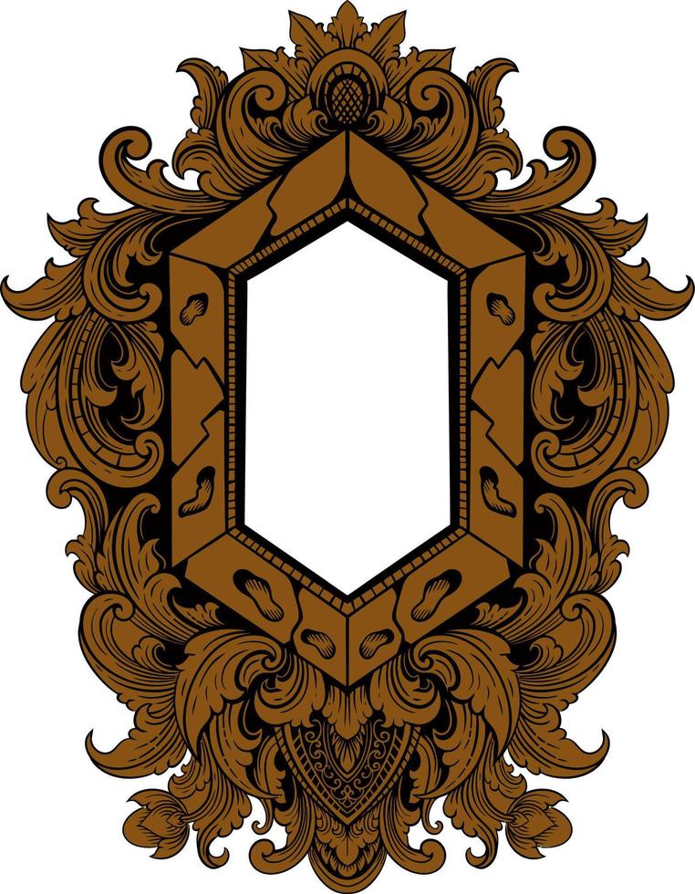 luxury ornamental classic vector engraved frame