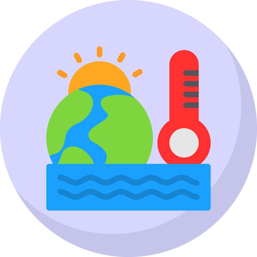 diseño de icono de vector de calentamiento global
