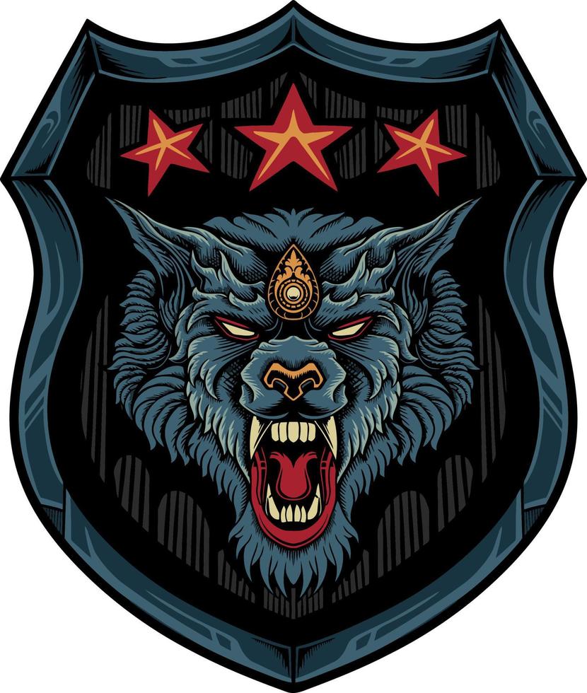 wolf logo design vector