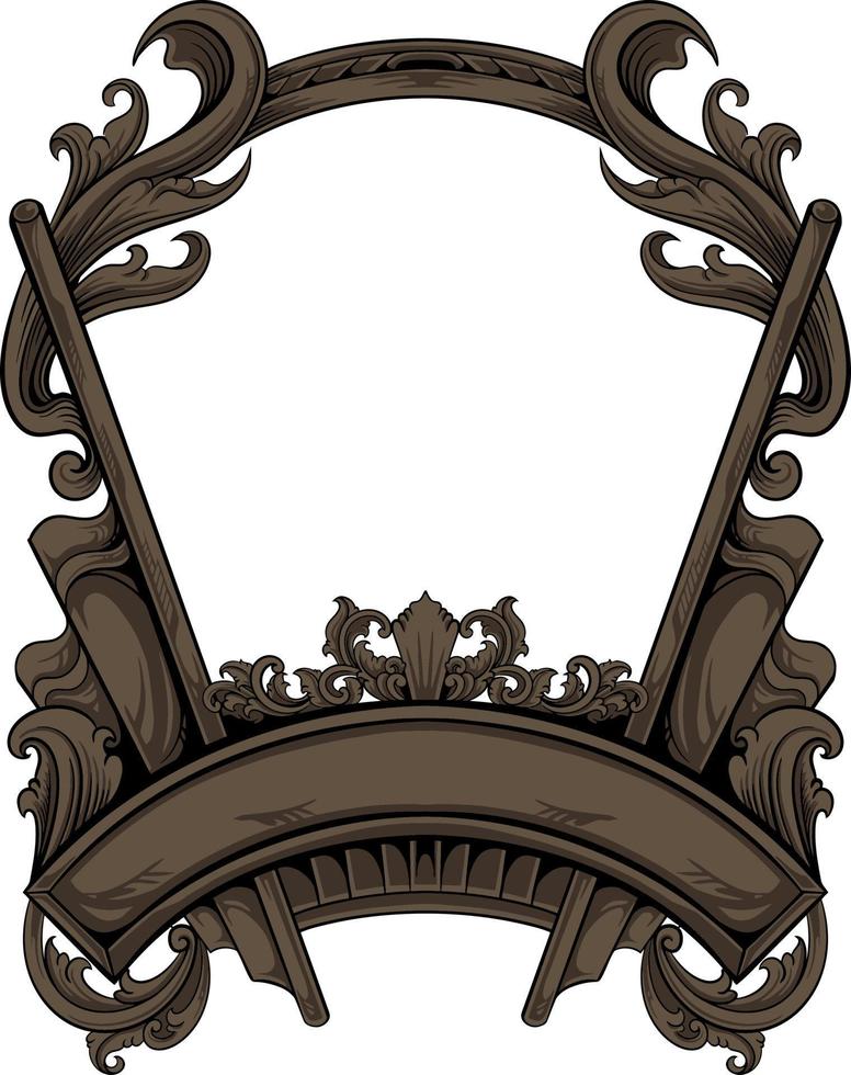 luxury ornamental classic vector engraved frame
