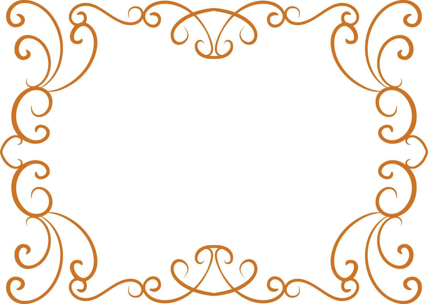 simple classic ornament frame design engraved color vector editable