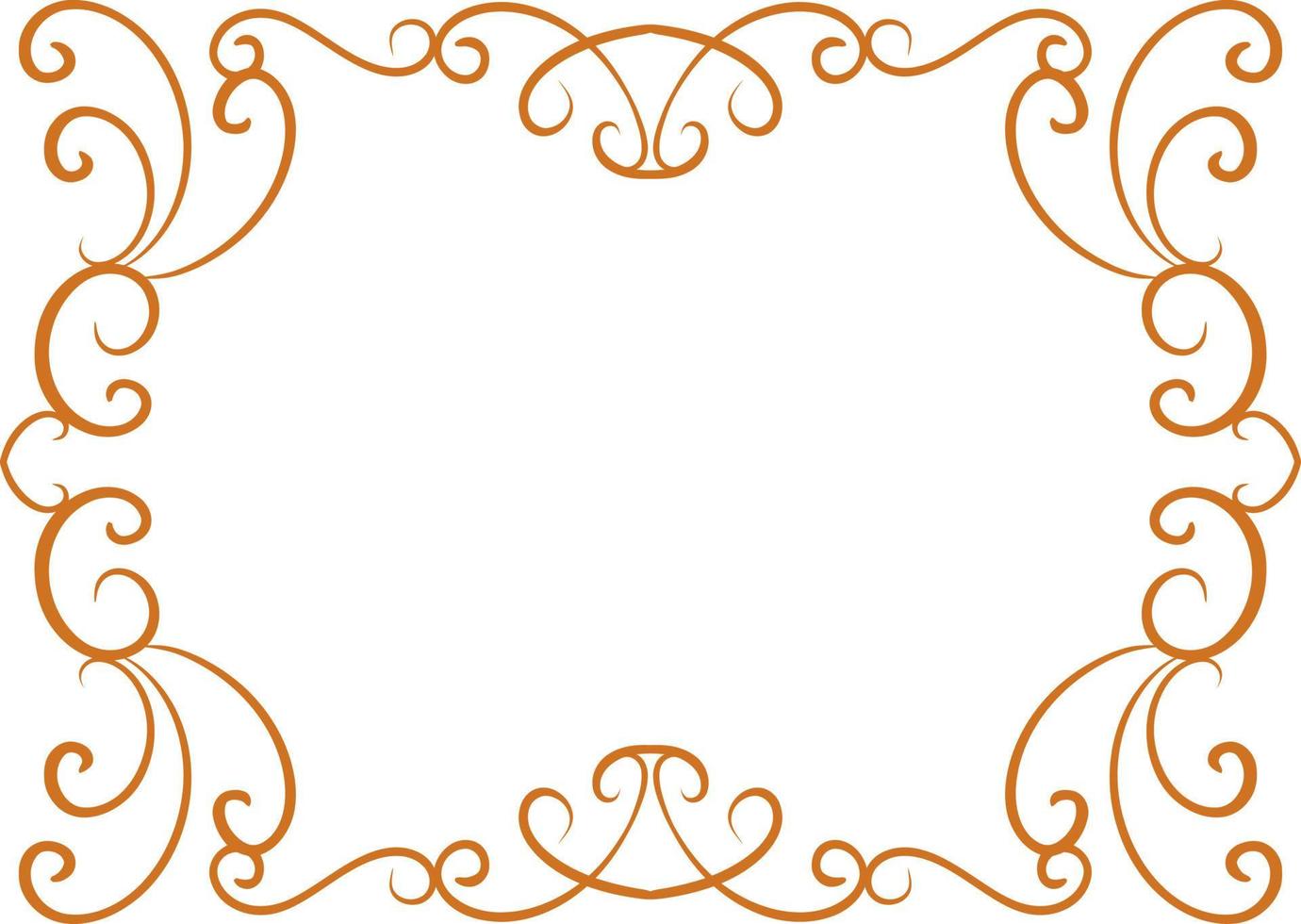 simple classic ornament frame design engraved color vector editable