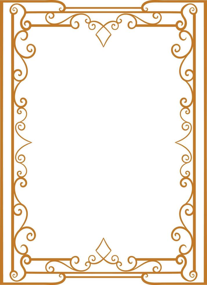 simple classic ornament frame design engraved color vector editable
