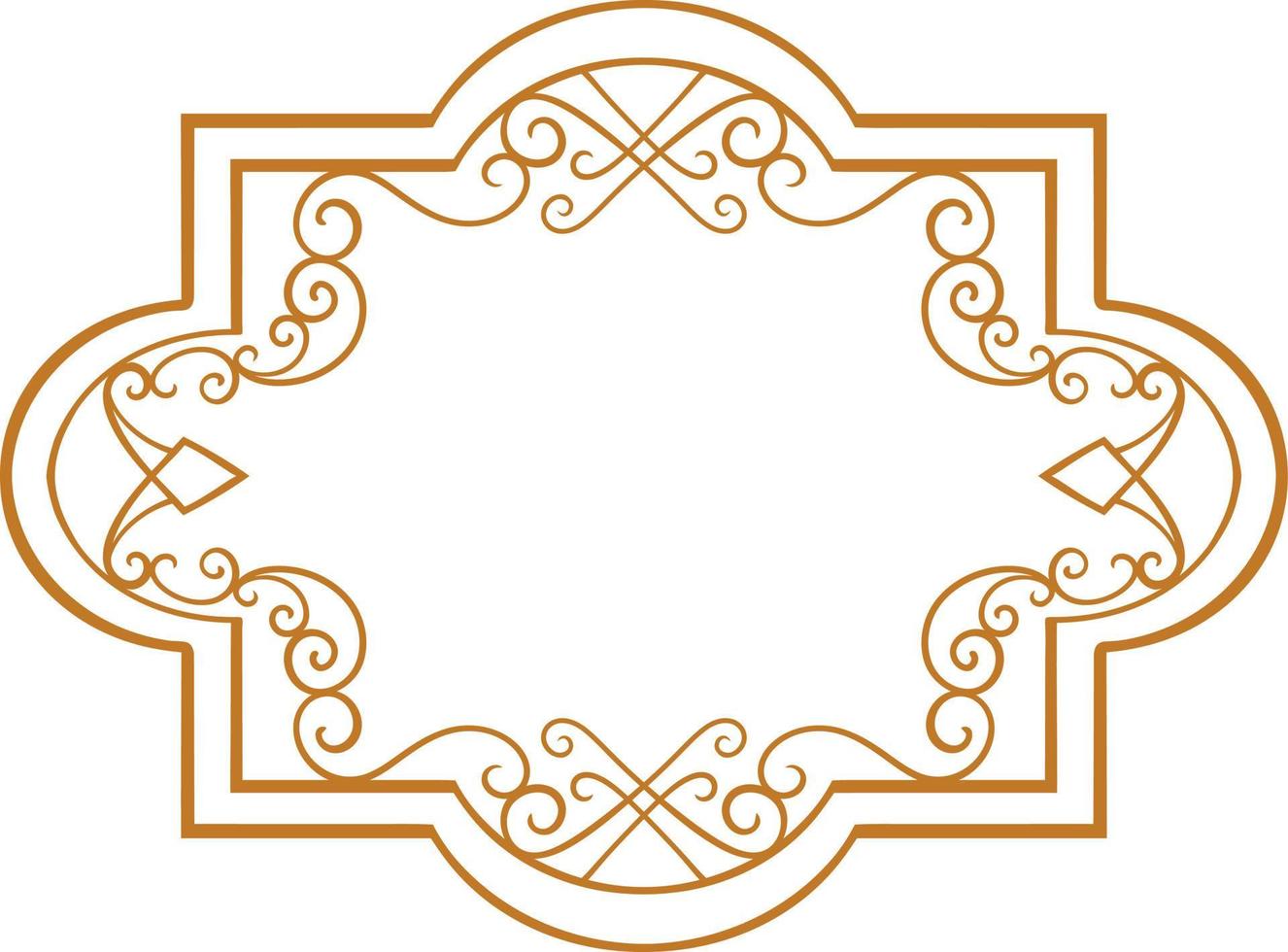 carved classic style vector wedding ornament
