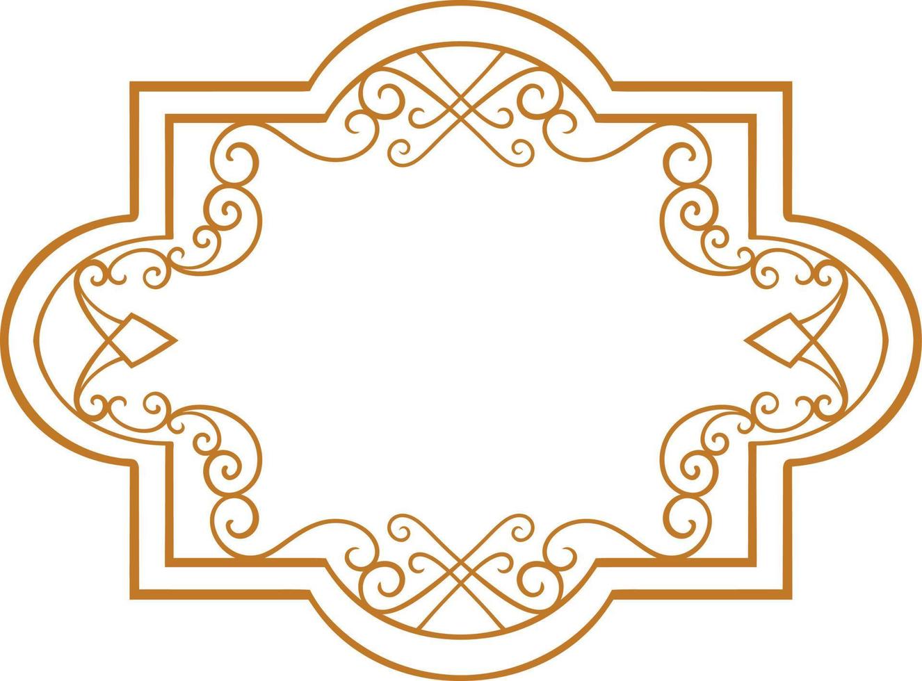 carved classic style vector wedding ornament