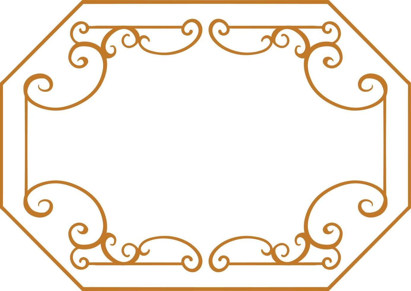 simple classic ornament frame design engraved color vector editable