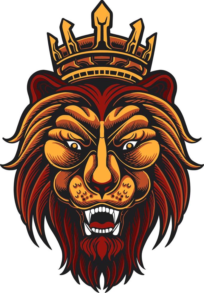 lion king logo design vector