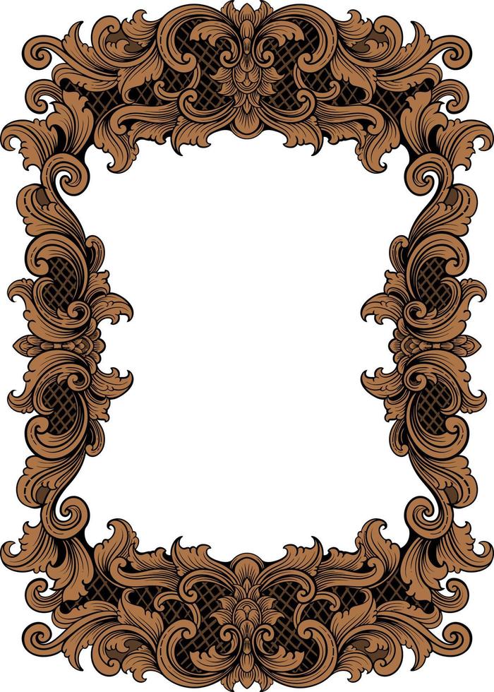 luxury ornamental classic vector engraved frame