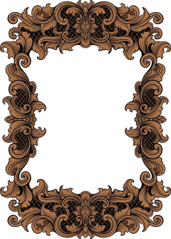 luxury ornamental classic vector engraved frame
