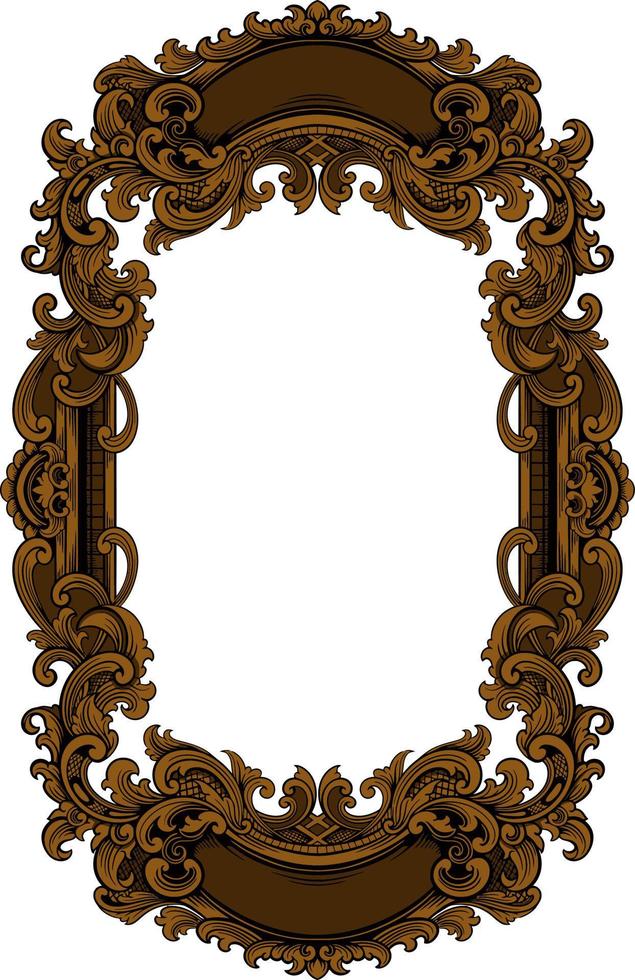 luxury ornamental classic vector engraved frame
