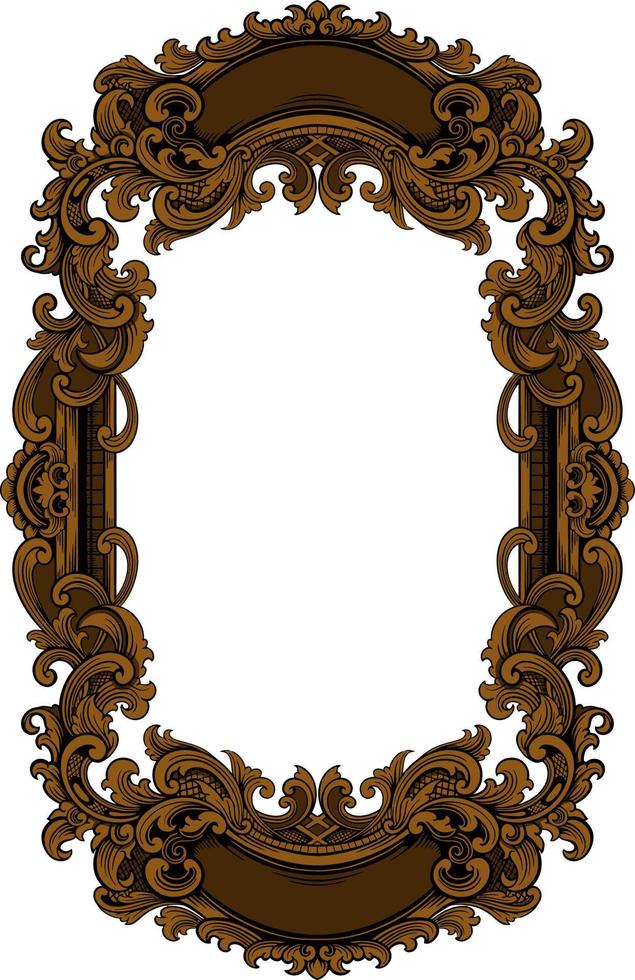 luxury ornamental classic vector engraved frame