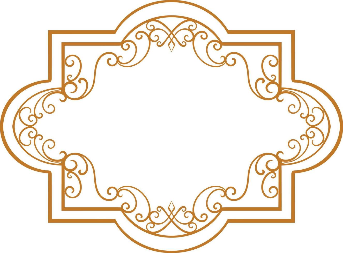 carved classic style vector wedding ornament