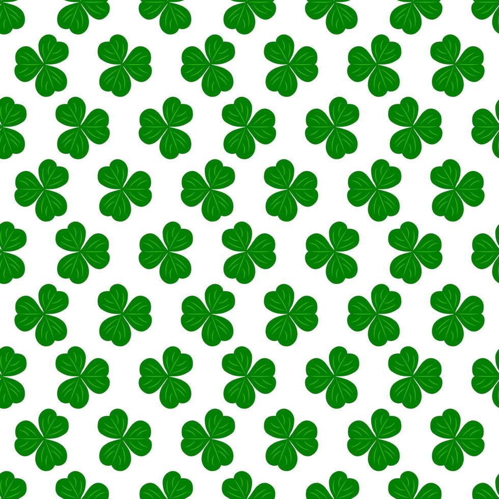 Seamless Pattern with Three-leaf Clover for Saint Patrick's Day. Design for Fashion Prints, Textiles, Wallpaper, Wrapping Paper vector
