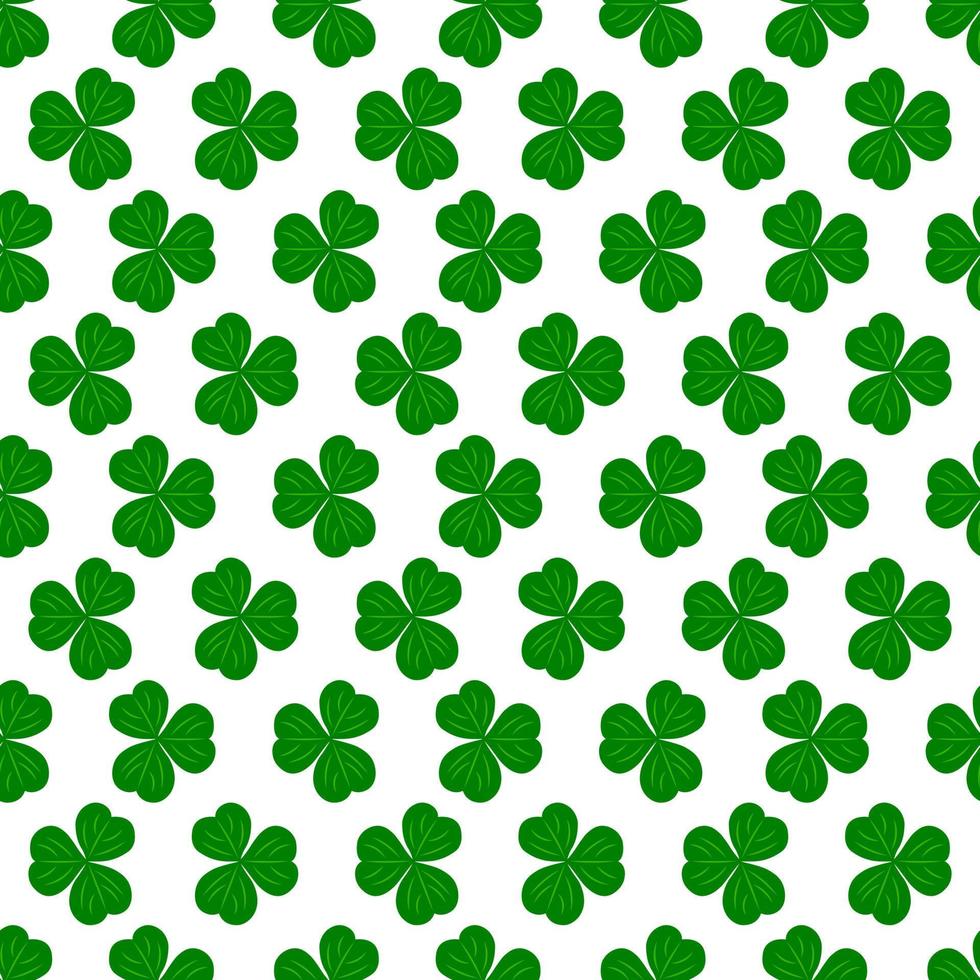 Seamless Pattern with Three-leaf Clover for Saint Patrick's Day. Design for Fashion Prints, Textiles, Wallpaper, Wrapping Paper vector