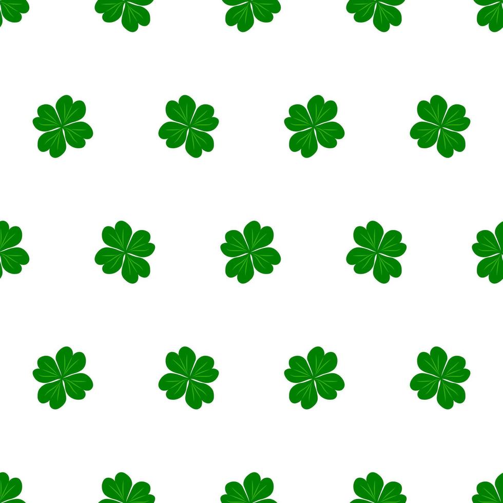 Seamless Pattern with Four-leaf Clover for Saint Patrick's Day. Design for Fashion Prints, Textiles, Wallpaper, Wrapping Paper vector