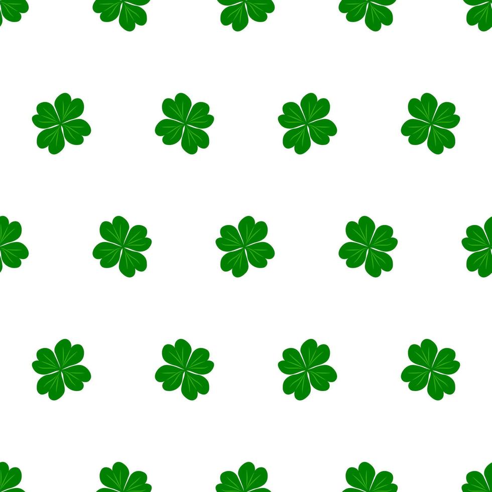 Seamless Pattern with Four-leaf Clover for Saint Patrick's Day. Design for Fashion Prints, Textiles, Wallpaper, Wrapping Paper vector