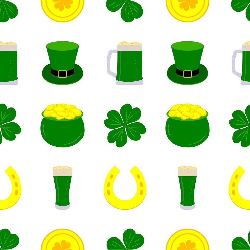 Seamless Pattern for Saint Patrick's Day. Design for Fashion Prints, Textiles, Wallpaper, Wrapping Paper vector