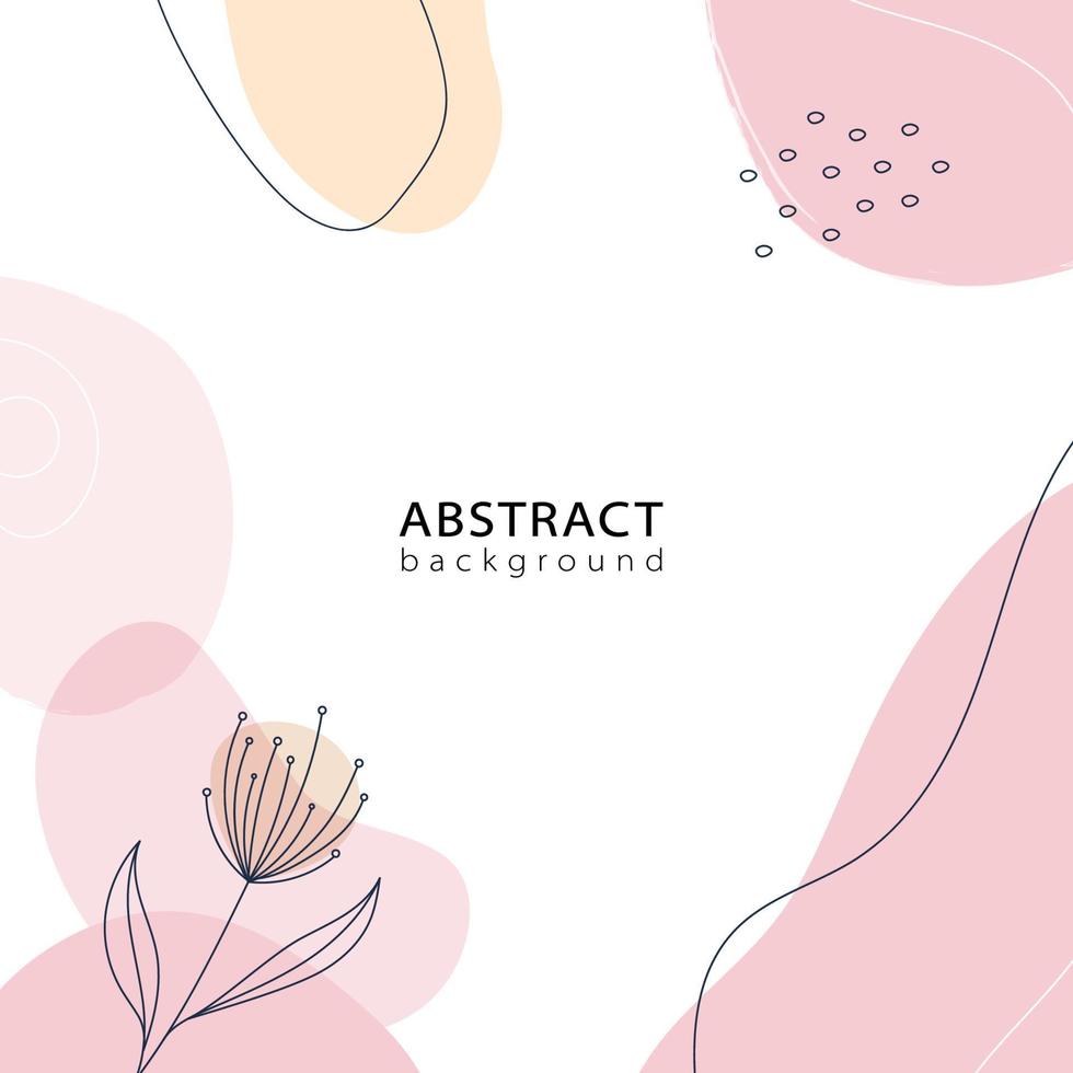 Hand drawn abstract floral background vector