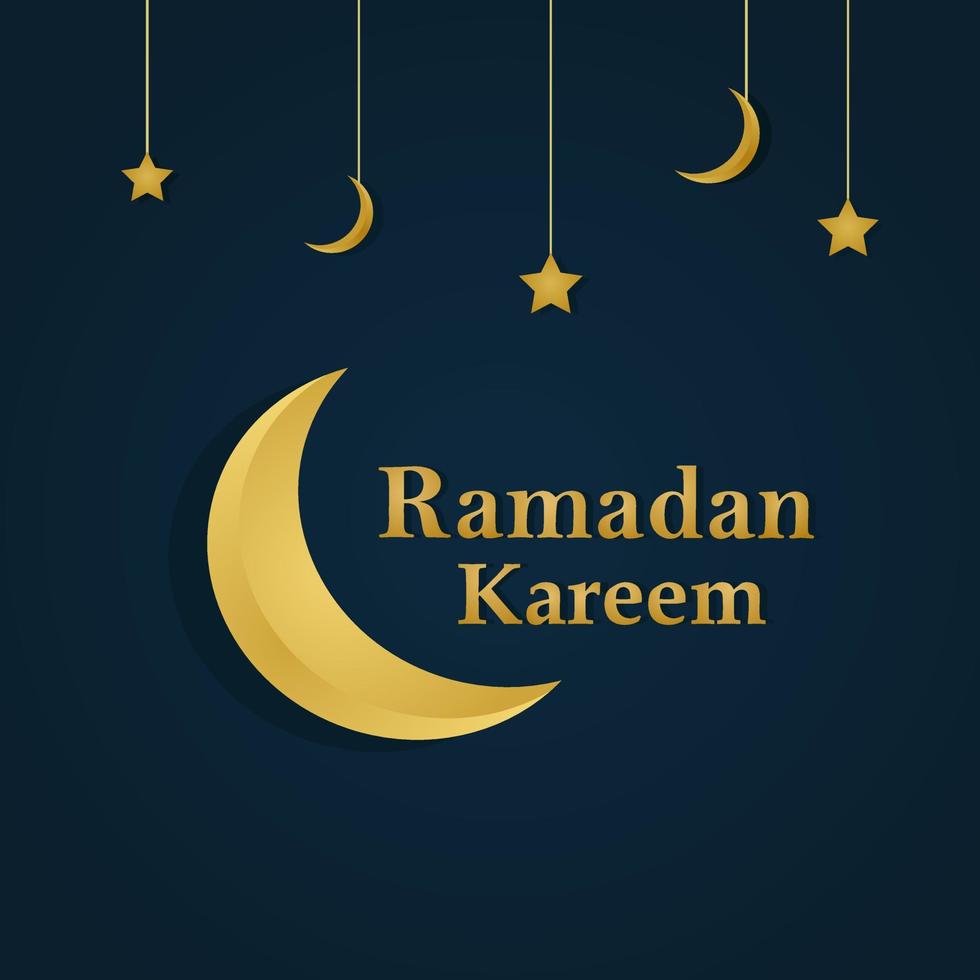 Ramadan kareem greeting card. Vector illustration