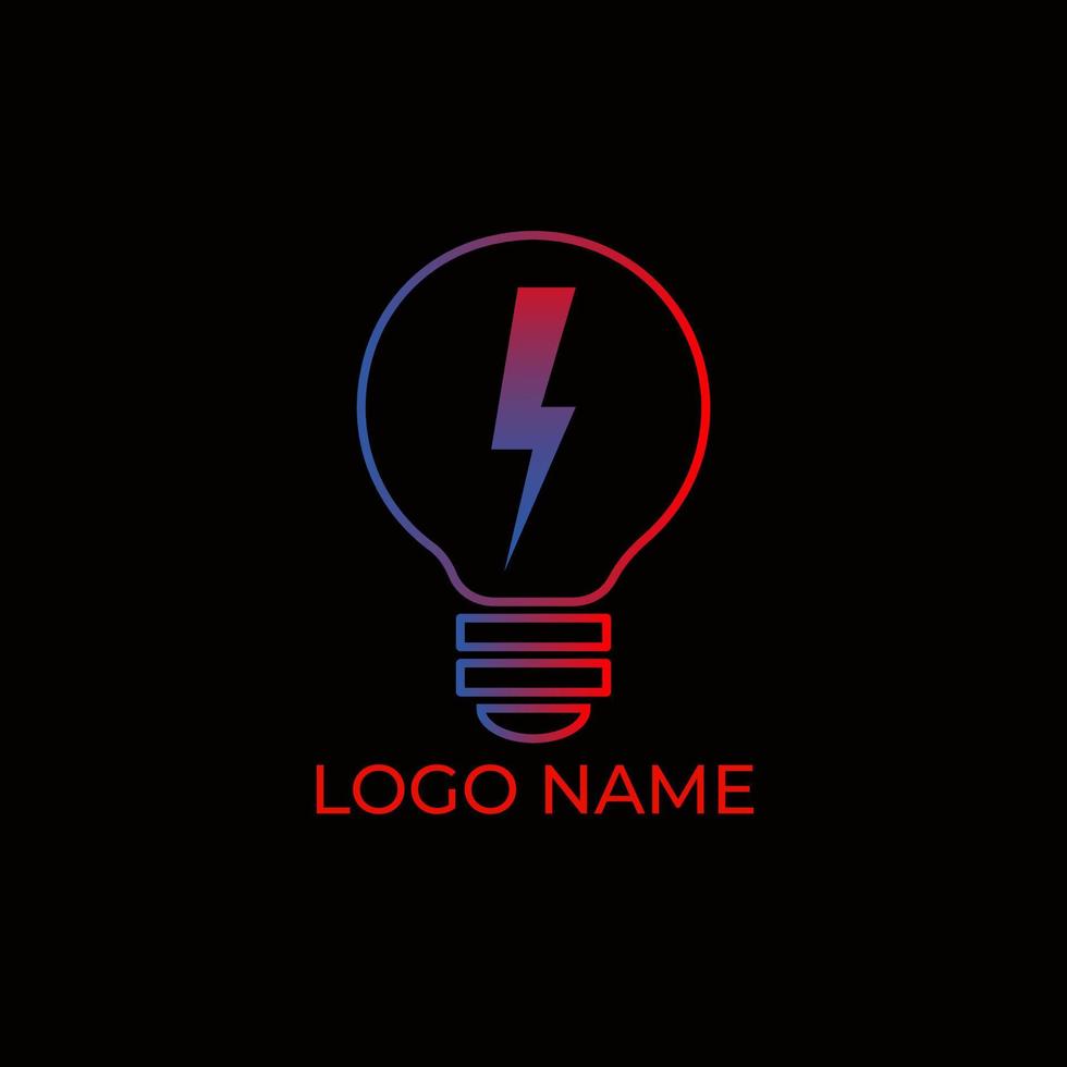 Electric bulb icon logo design pro vector