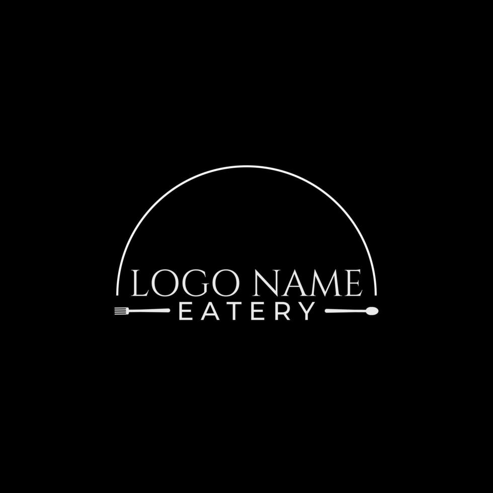 Simple minimalist Eatery logo design vector free