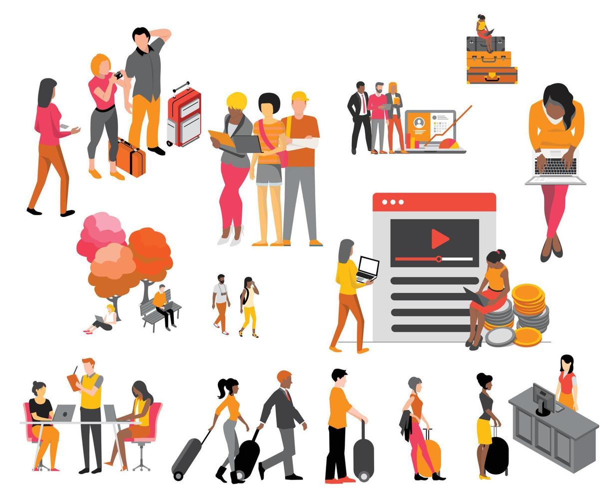 vector business team with people illustration