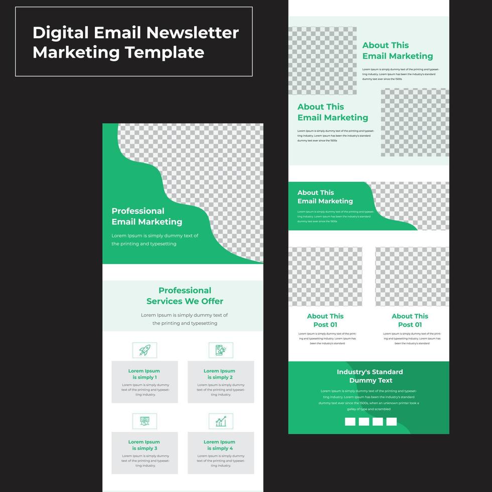 Digital Email Newsletter Marketing Template vector