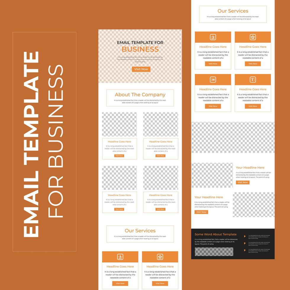 Elegant and Professional business email marketing template design vector