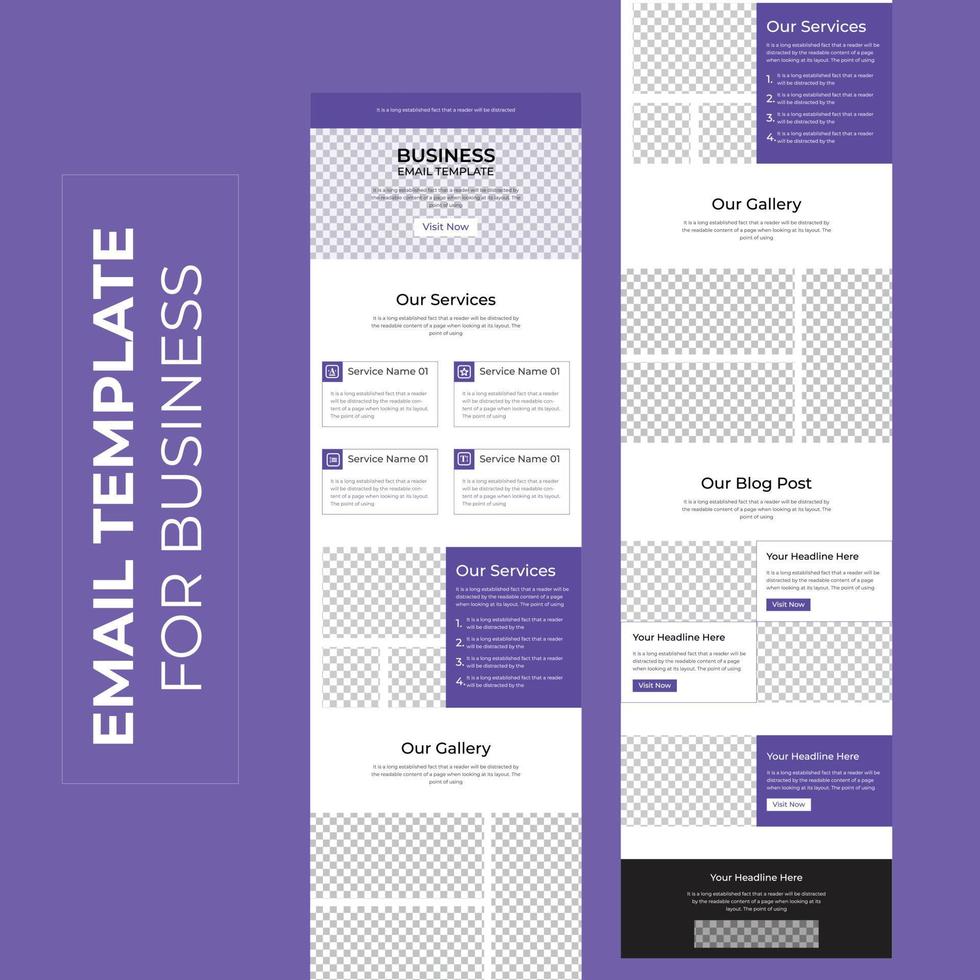 Elegant and Professional business email marketing template design vector