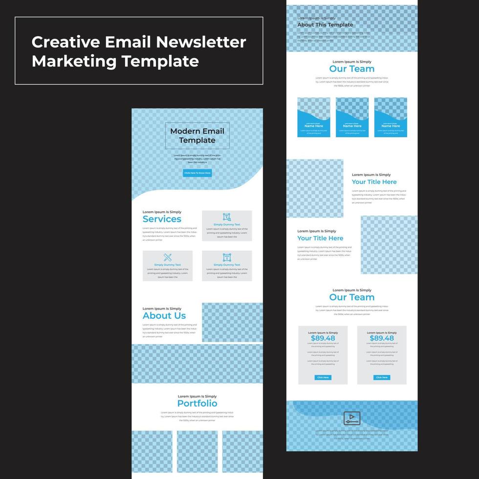 Digital Email Newsletter Marketing Template vector