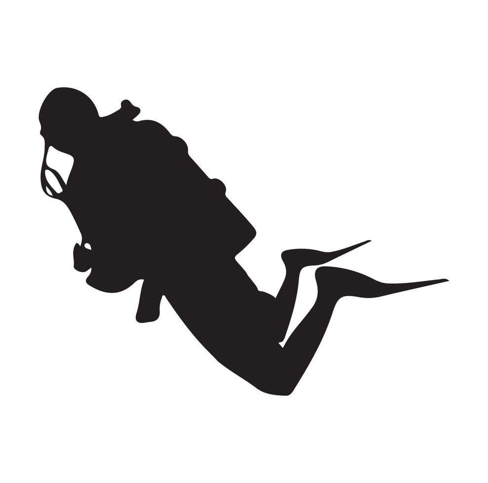 Scuba diver vector, Vector scuba diver silhouettes