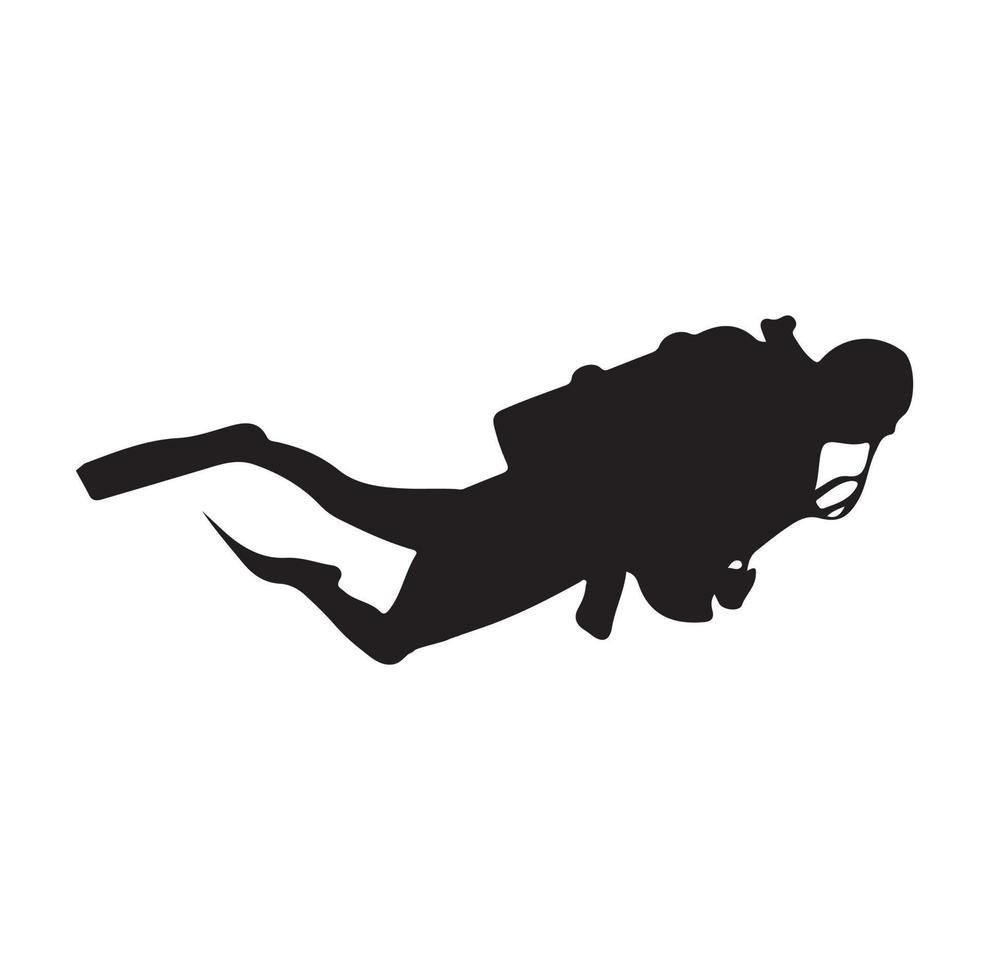 Scuba diver vector, Vector scuba diver silhouettes