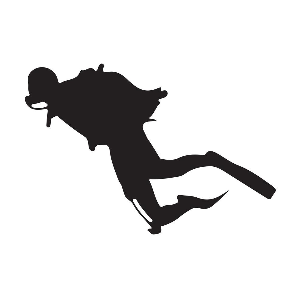 Scuba diver vector, Vector scuba diver silhouettes