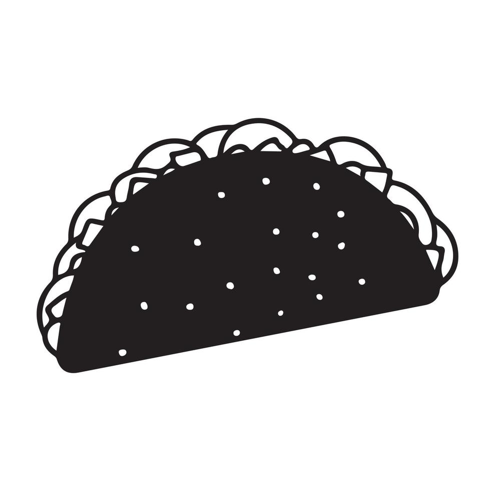 Tacos vector, vector traditional taco Mexican food vector