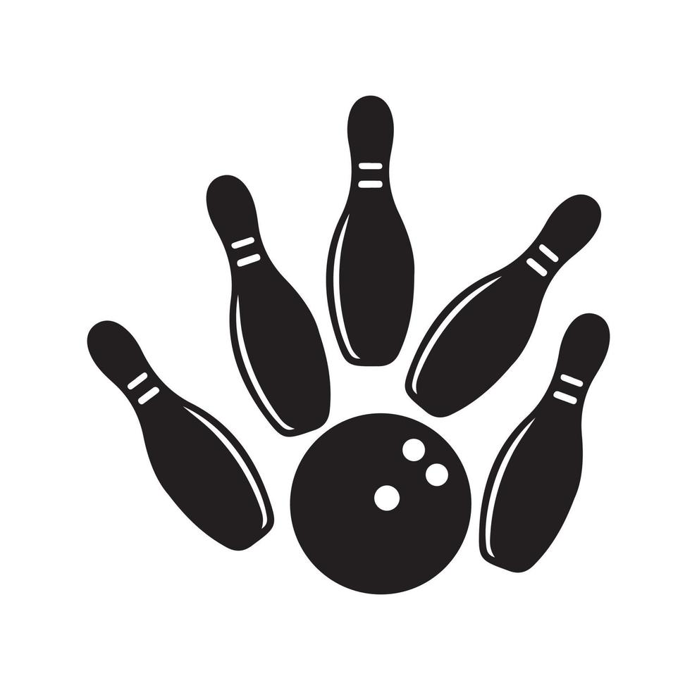 Bowling vector, vector vintage bowling club template