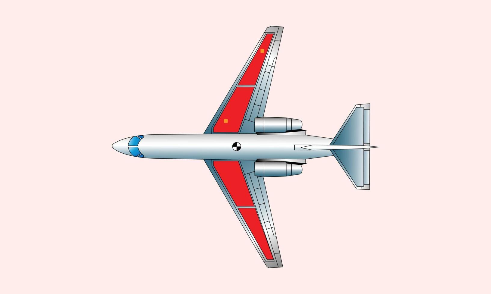 Vector transport airplane design illustration