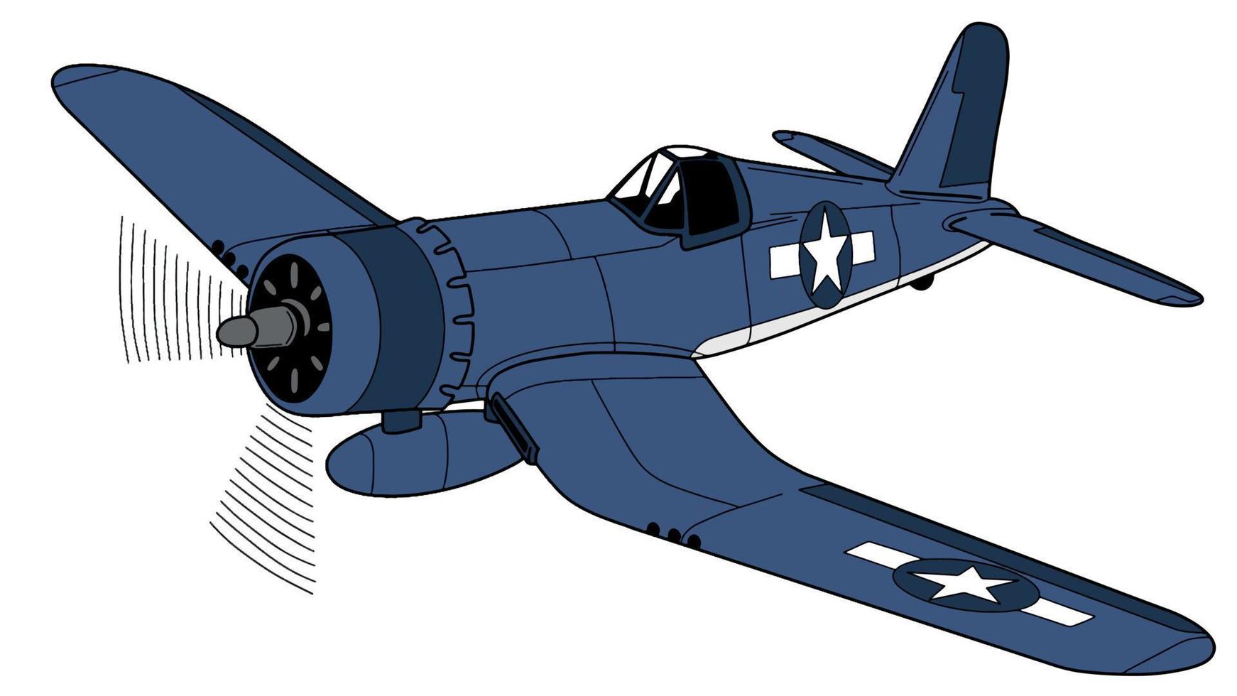 ilustración de vector de avión de guerra