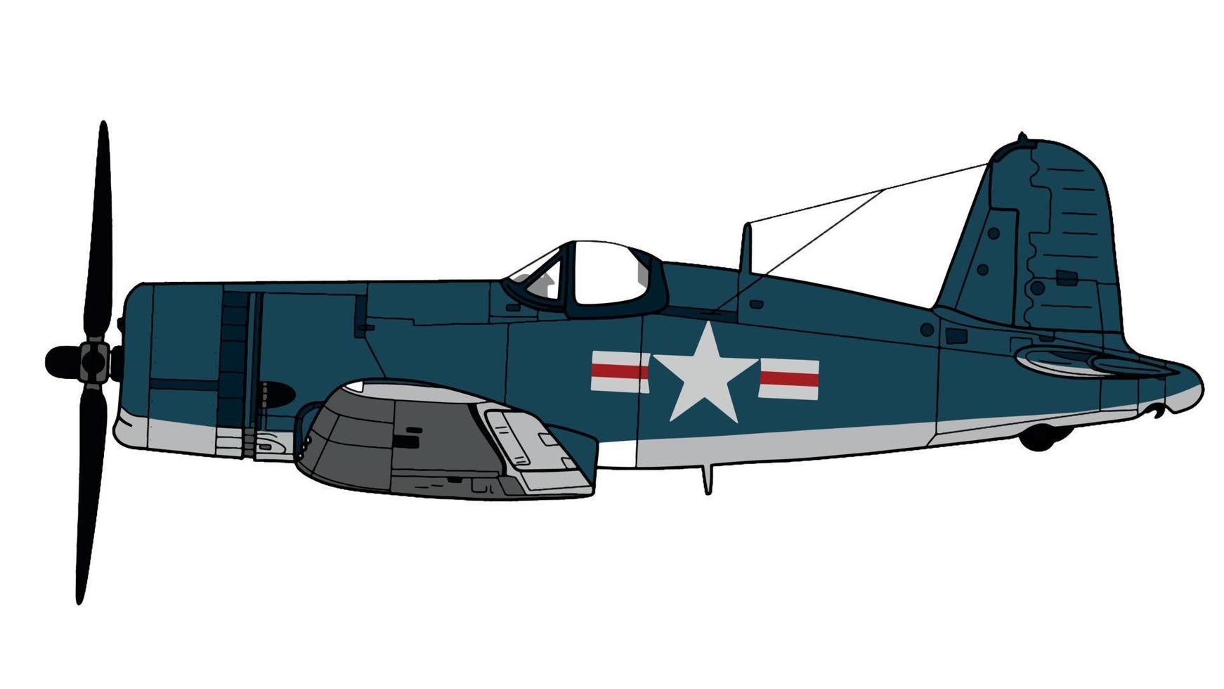 ilustración de vector de avión de guerra