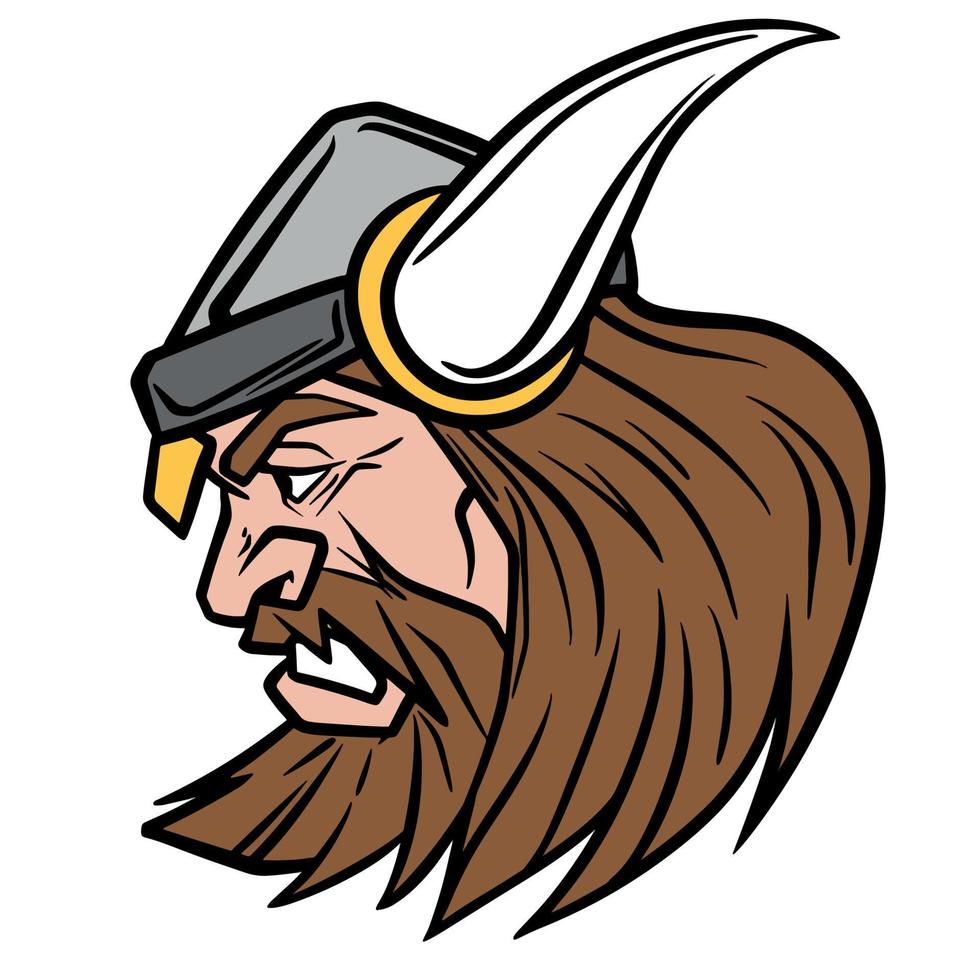 ilustración de vikingo guerrero vector