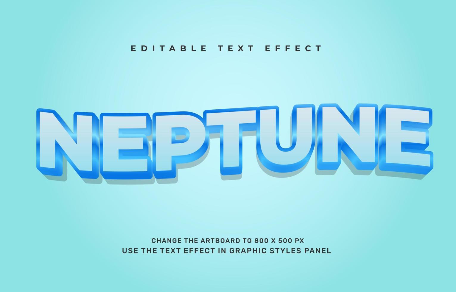 ocean text effect vector