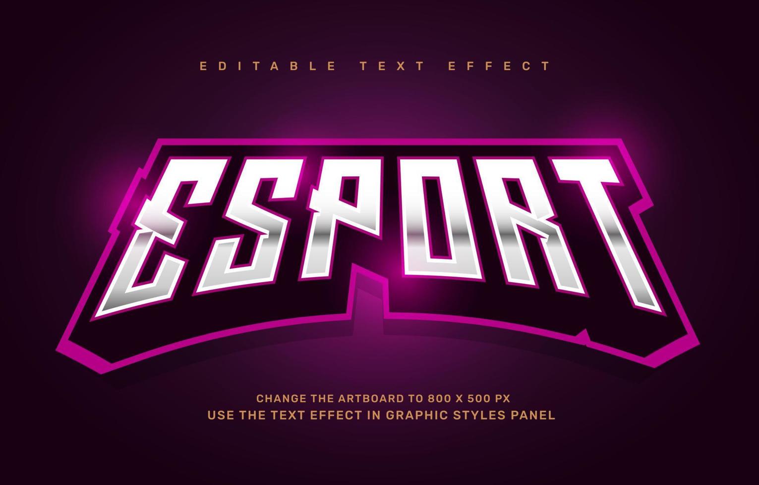 Esport text effect vector