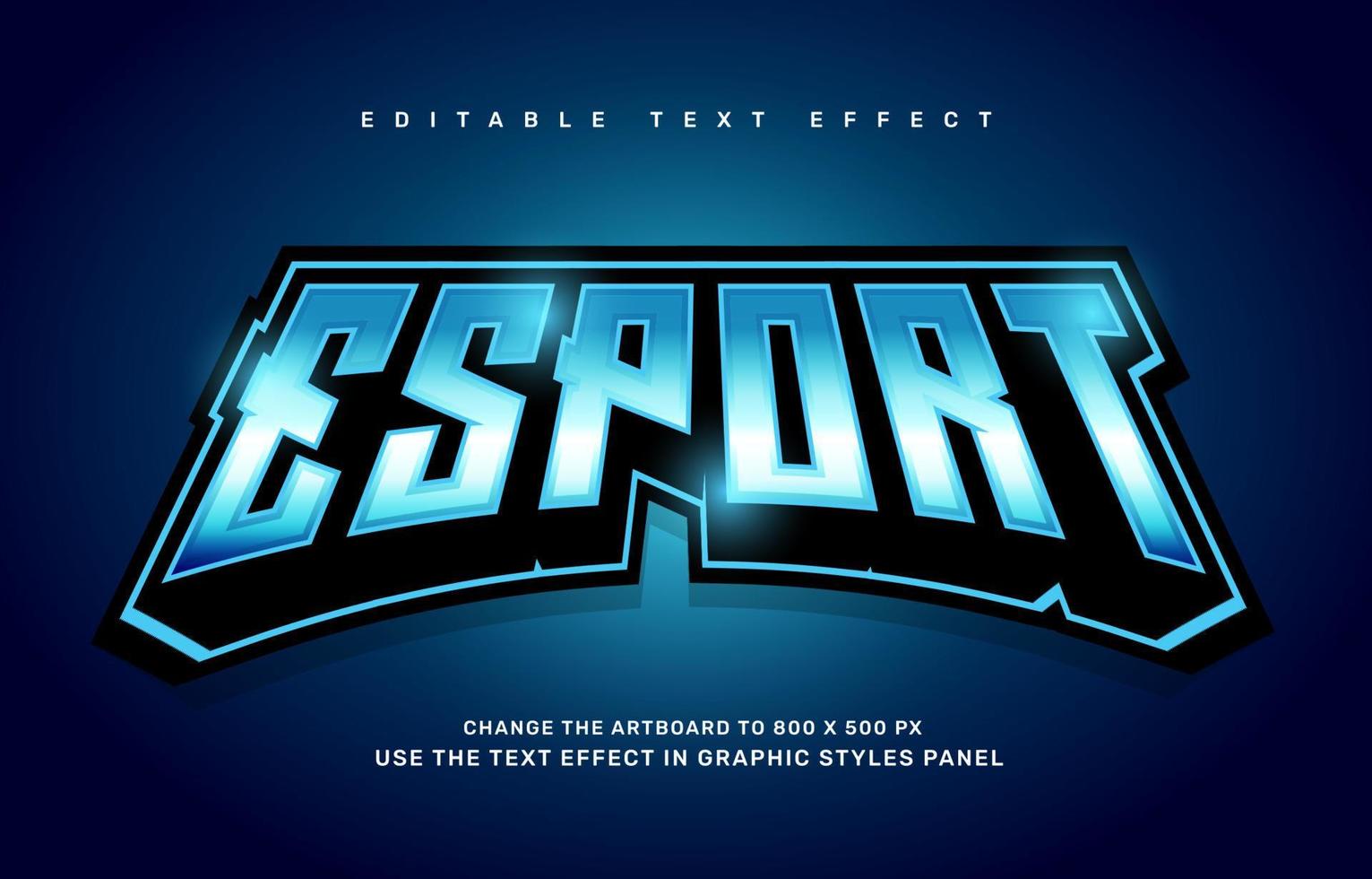 Esport text effect vector